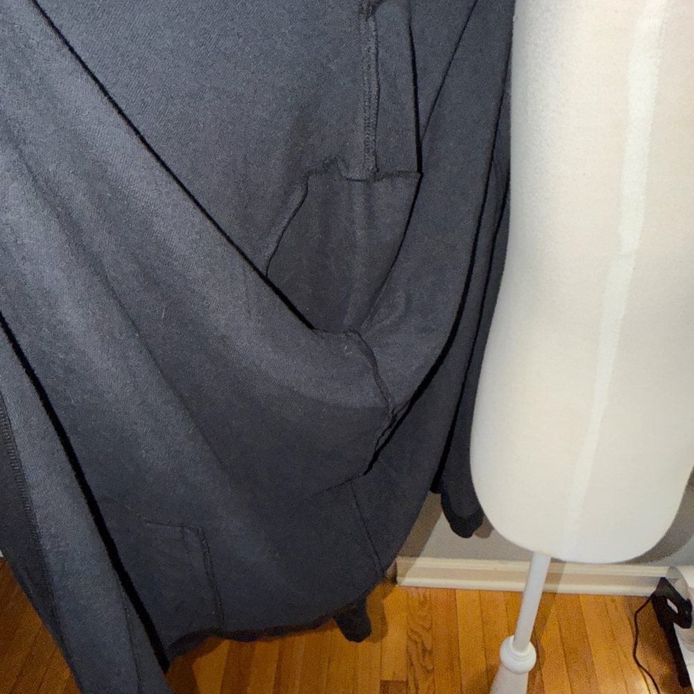 Athleta Black Hooded Open Front Cardigan - Picture 8 of 9